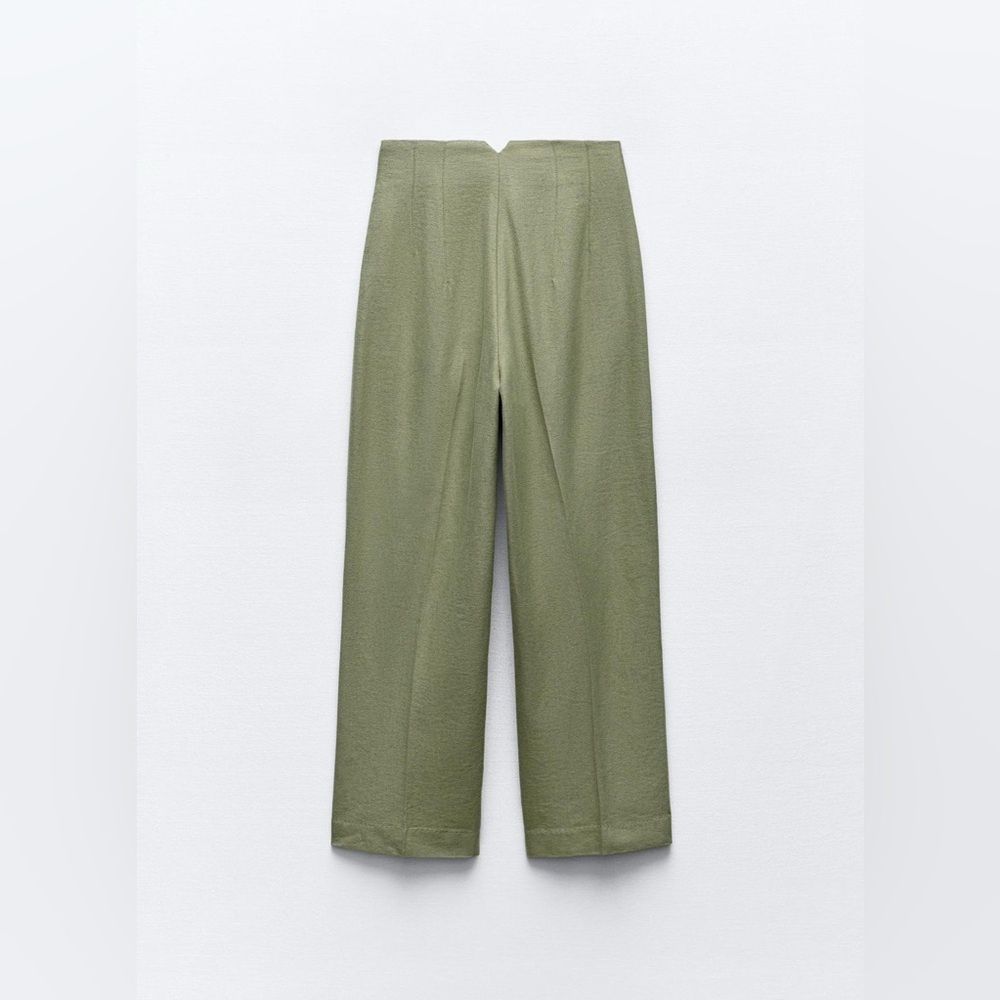 Zara HIGH WAISTED STRAIGHT CUT PANTS